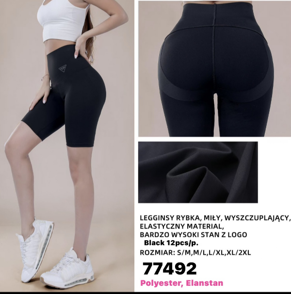 Legginsy damskie Roz S-2XL ,1 Kolor Paczka 12 szt